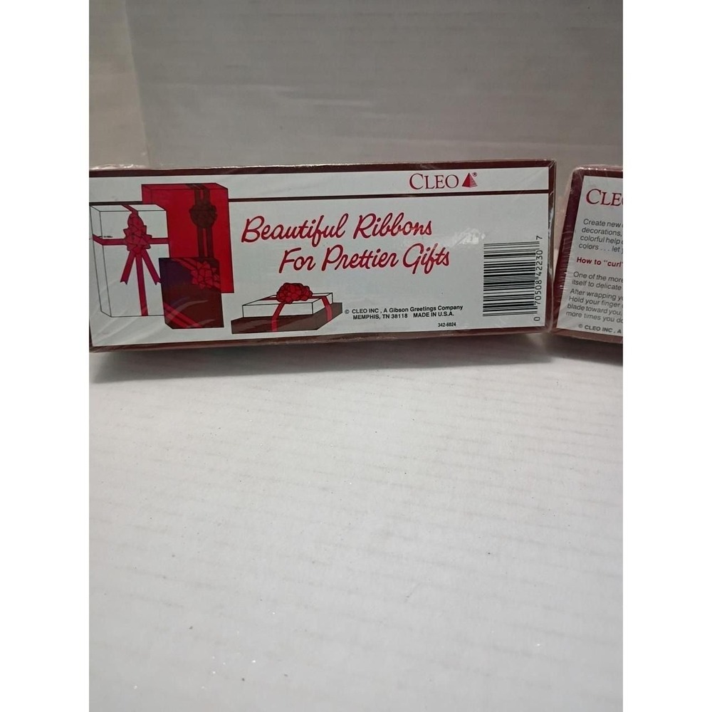 Vintage Cleo Gift Ribbon Set Contains Unopened Curling Ribbon & Unopened Ribbon - Picture 5 of 6